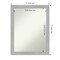 Amanti Art Non-Beveled Wall Mirror, Vista Brushed Nickel Narrow Frame